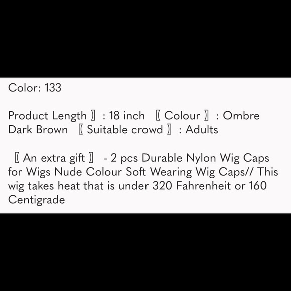 Synthetic Ombre Hair Wig for Women, 133